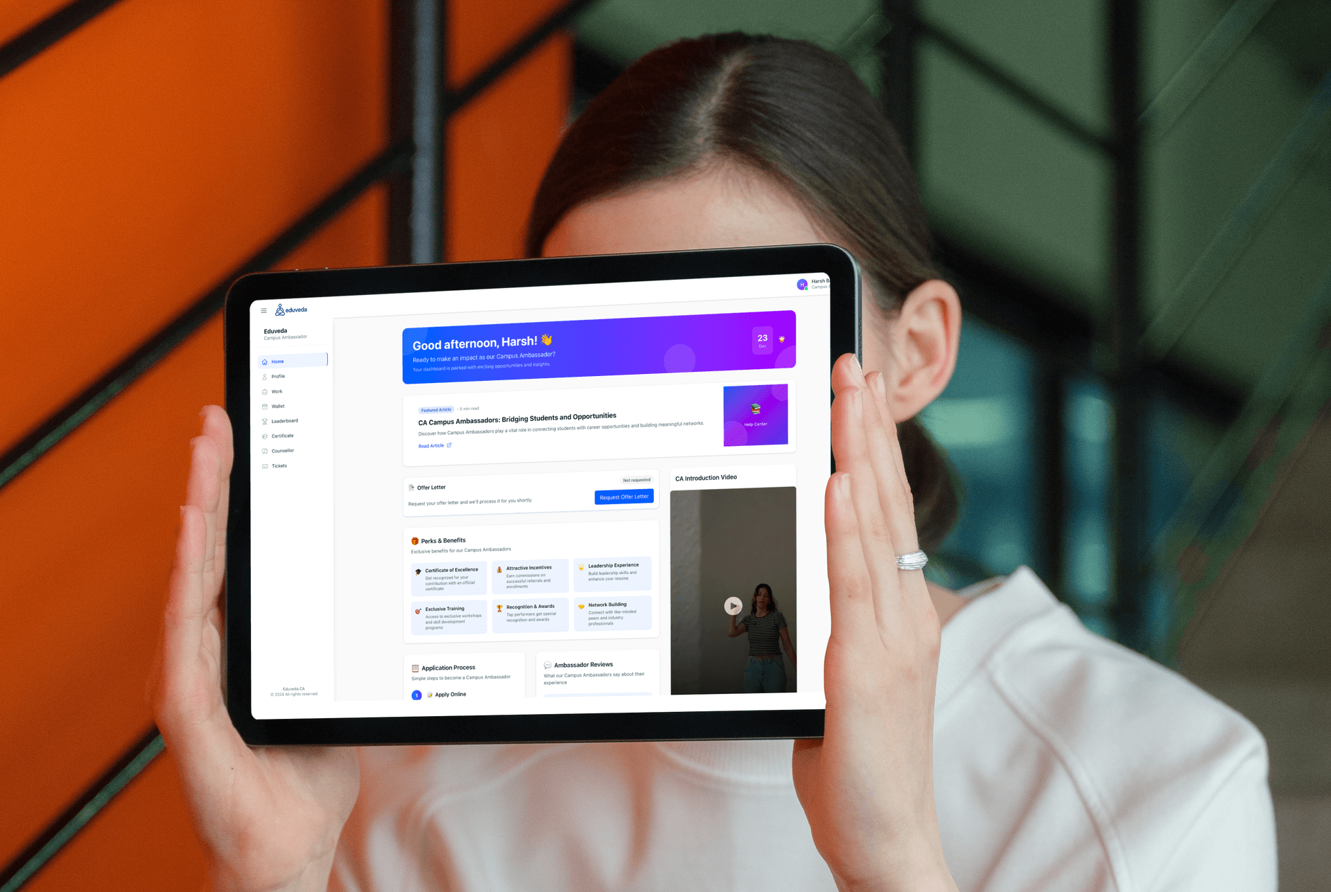 Eduveda CA Portal Dashboard
